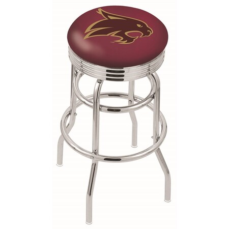 30 Chrome 2-Ring Texas State Swivel Bar Stool,Accent Ring